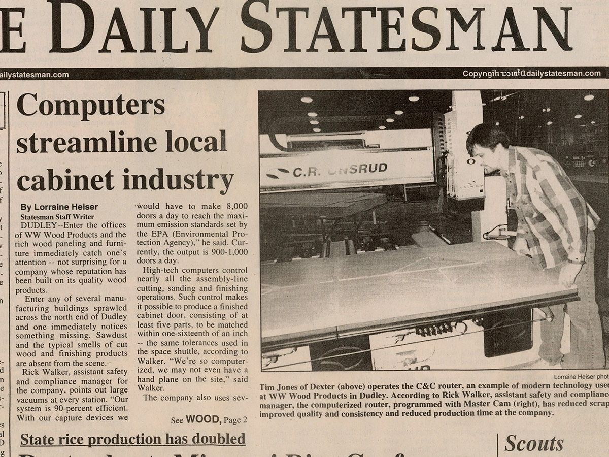 We grew to 275 employees... in 2001